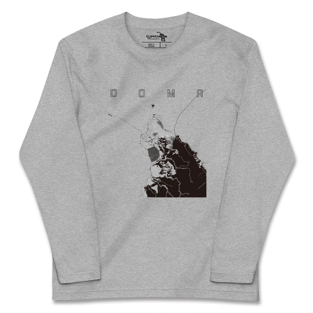 【大間(青森県)】地図柄ロングスリーブTシャツ