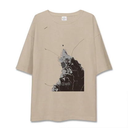 【大間（青森県）】地図柄ビッグシルエットTシャツ