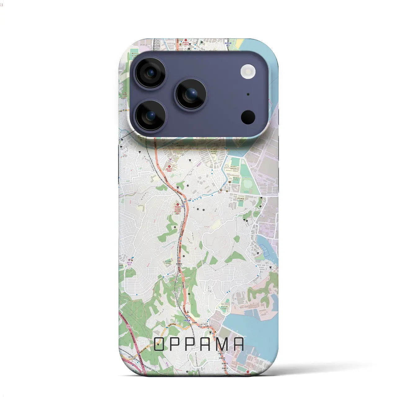 【追浜（神奈川県）】地図柄iPhoneケース（バックカバータイプ）