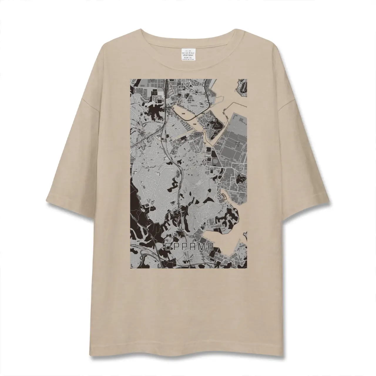 【追浜（神奈川県）】地図柄ビッグシルエットTシャツ