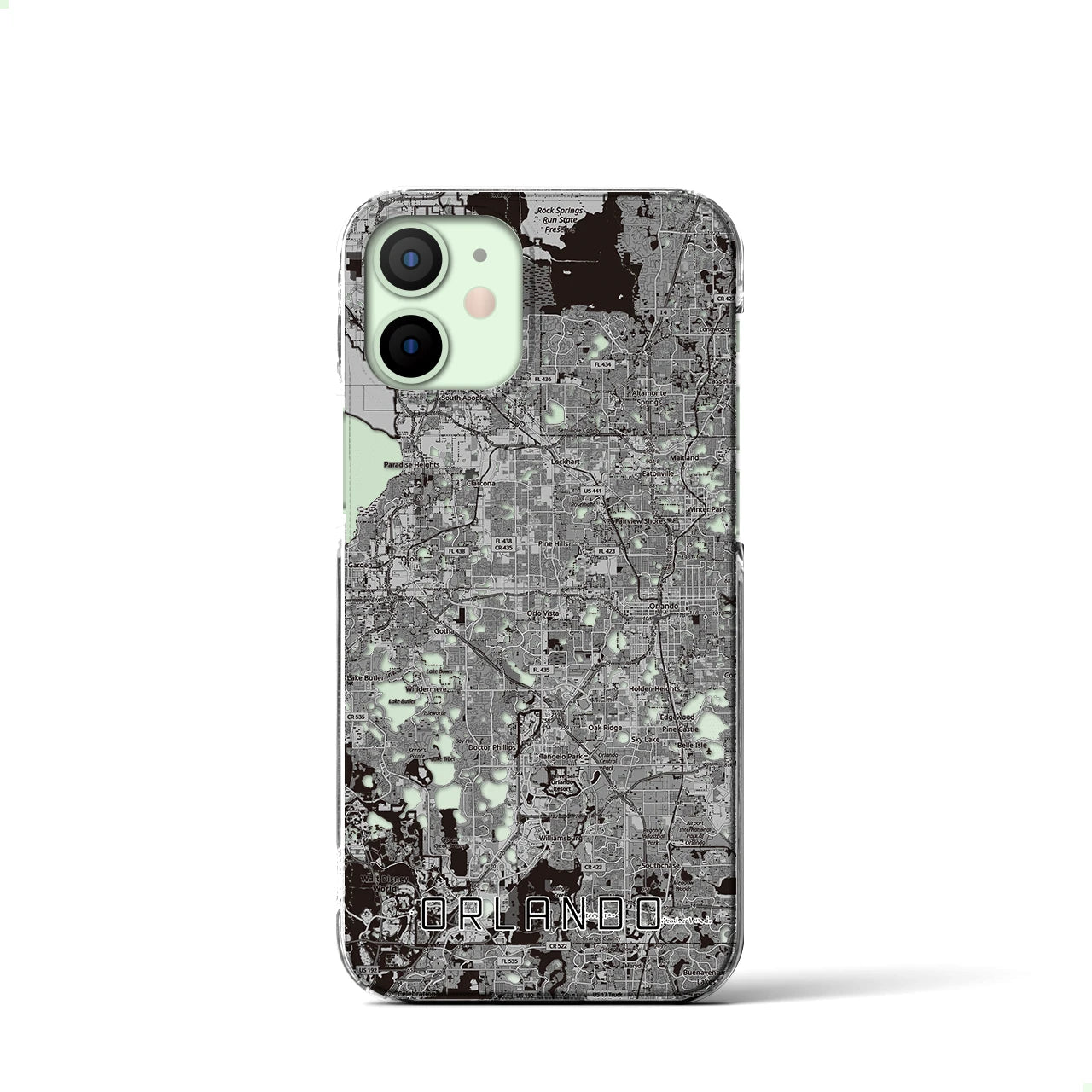 【オーランド（アメリカ）】地図柄iPhoneケース（クリアタイプ）
