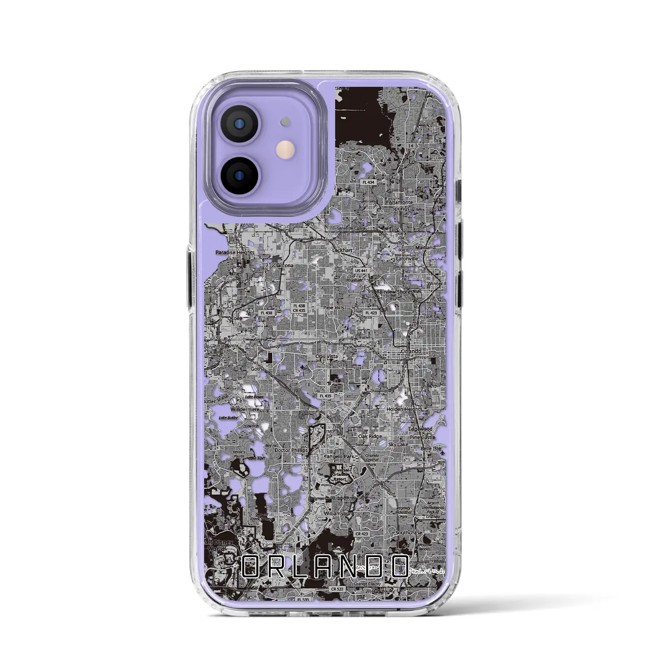 【オーランド（アメリカ）】地図柄iPhoneケース（MagSafeタイプ）