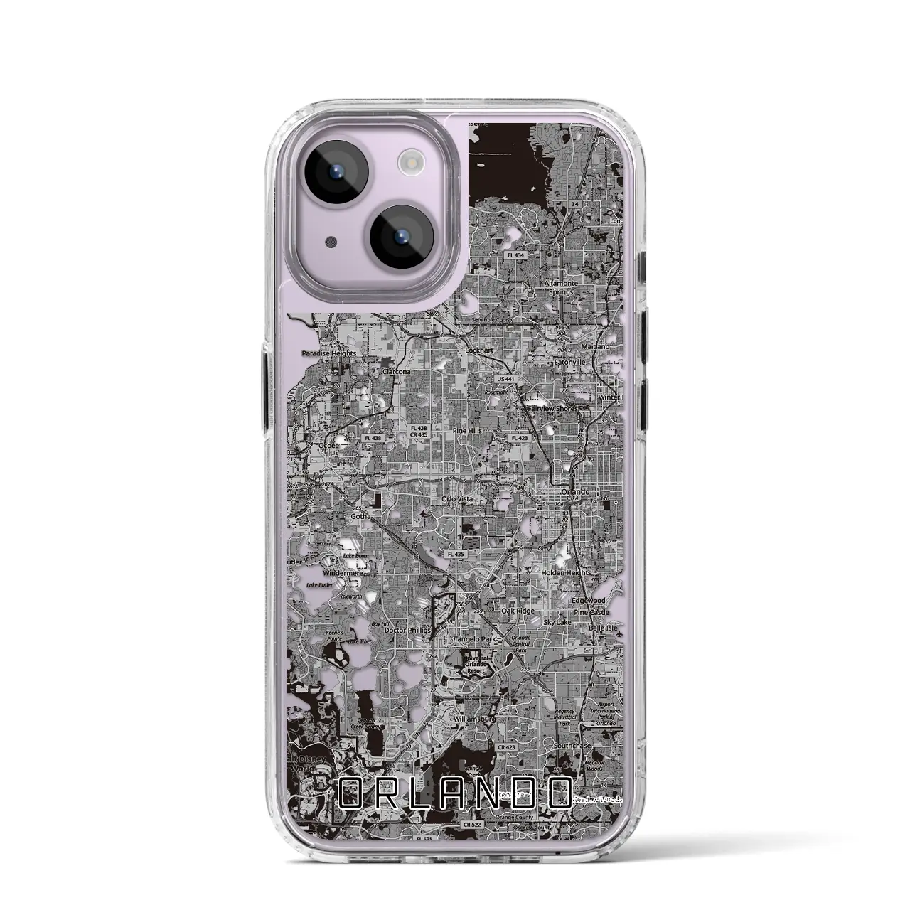 【オーランド（アメリカ）】地図柄iPhoneケース（MagSafeタイプ）