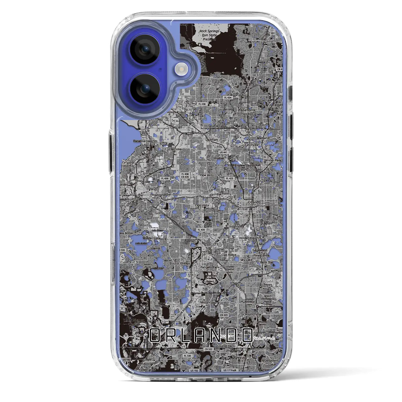 【オーランド（アメリカ）】地図柄iPhoneケース（MagSafeタイプ）