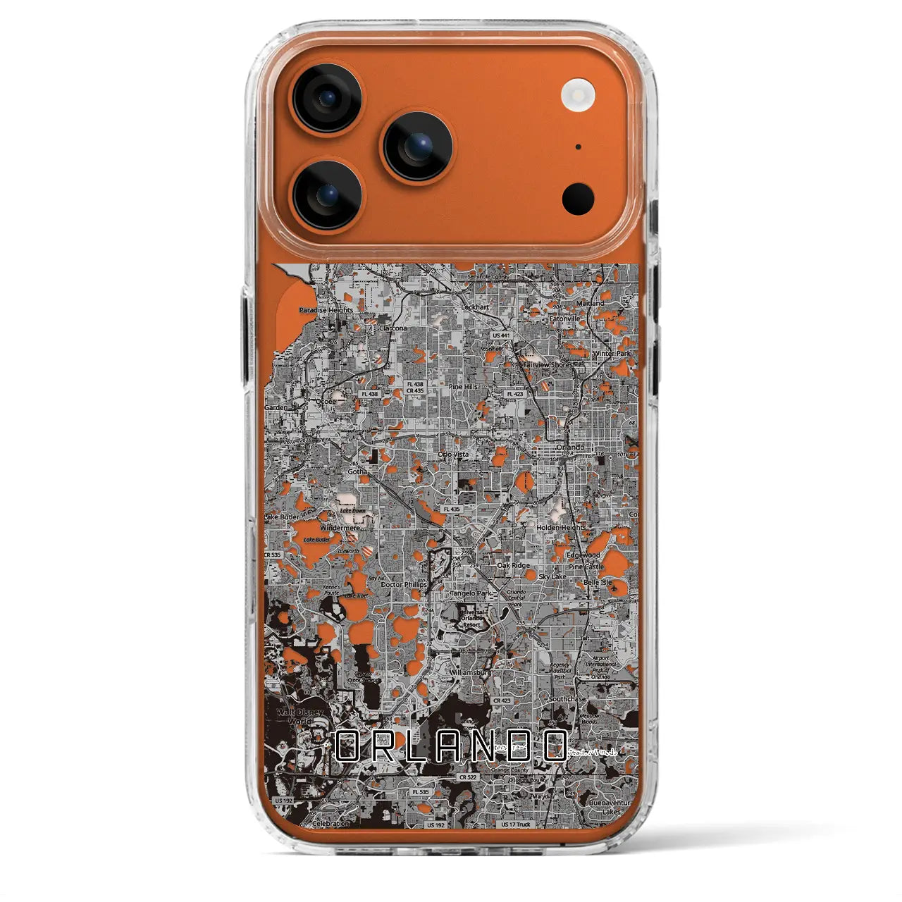 【オーランド（アメリカ）】地図柄iPhoneケース（MagSafeタイプ）