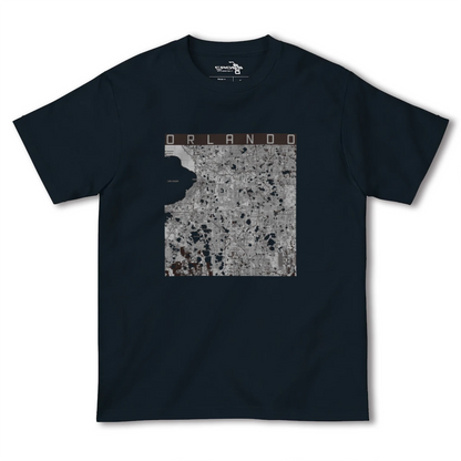 【オーランド（アメリカ）】地図柄ヘビーウェイトTシャツ