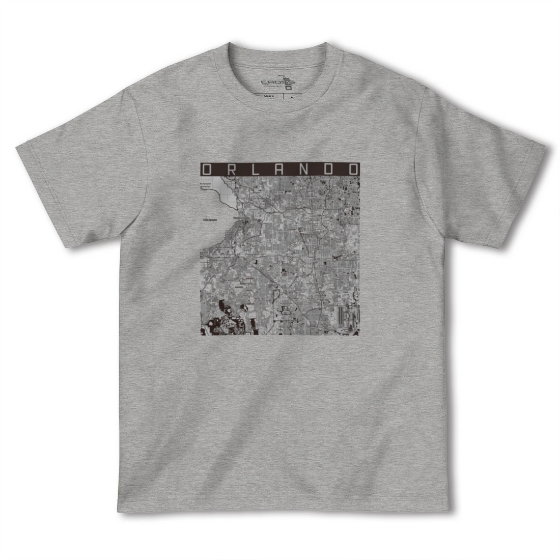 【オーランド（アメリカ）】地図柄ヘビーウェイトTシャツ
