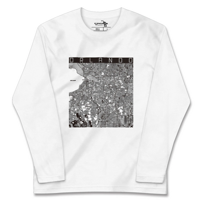 【オーランド（アメリカ）】地図柄ロングスリーブTシャツ