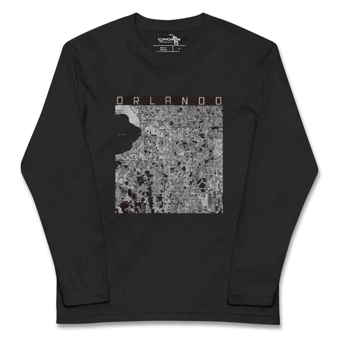 【オーランド（アメリカ）】地図柄ロングスリーブTシャツ
