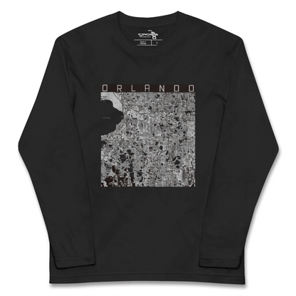 【オーランド（アメリカ）】地図柄ロングスリーブTシャツ