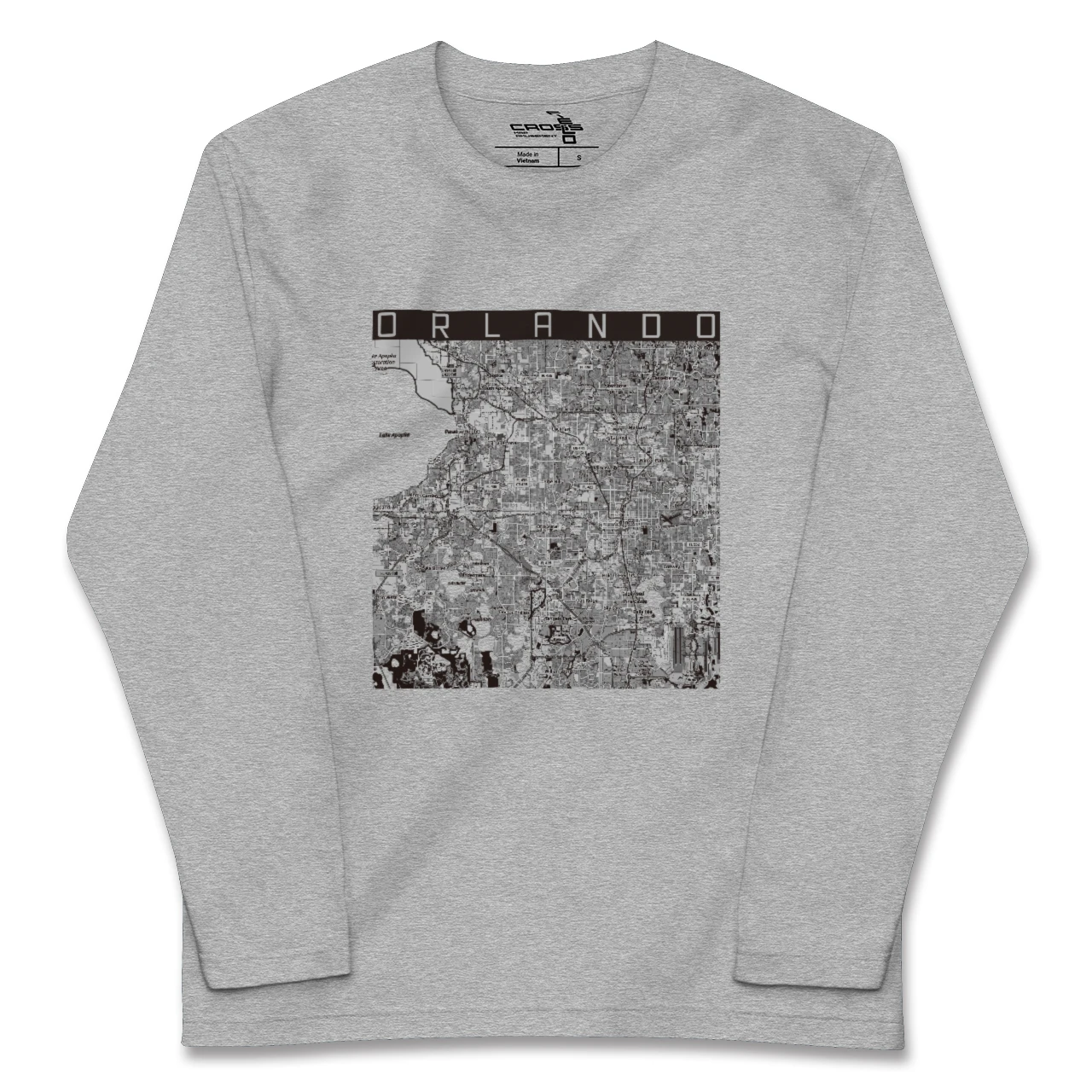 【オーランド（アメリカ）】地図柄ロングスリーブTシャツ
