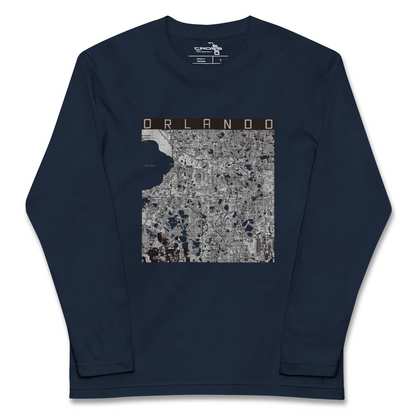 【オーランド（アメリカ）】地図柄ロングスリーブTシャツ