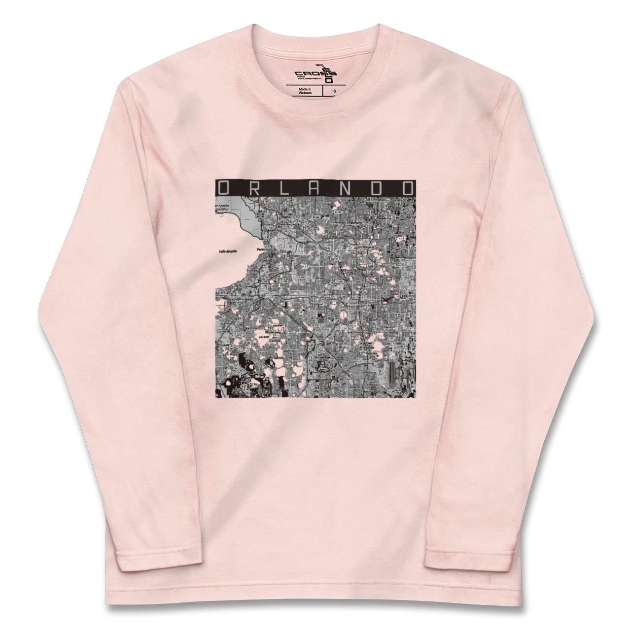 【オーランド（アメリカ）】地図柄ロングスリーブTシャツ