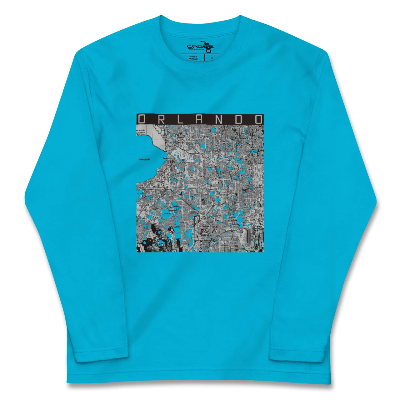 【オーランド（アメリカ）】地図柄ロングスリーブTシャツ