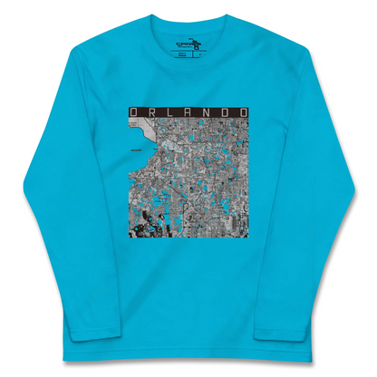【オーランド（アメリカ）】地図柄ロングスリーブTシャツ