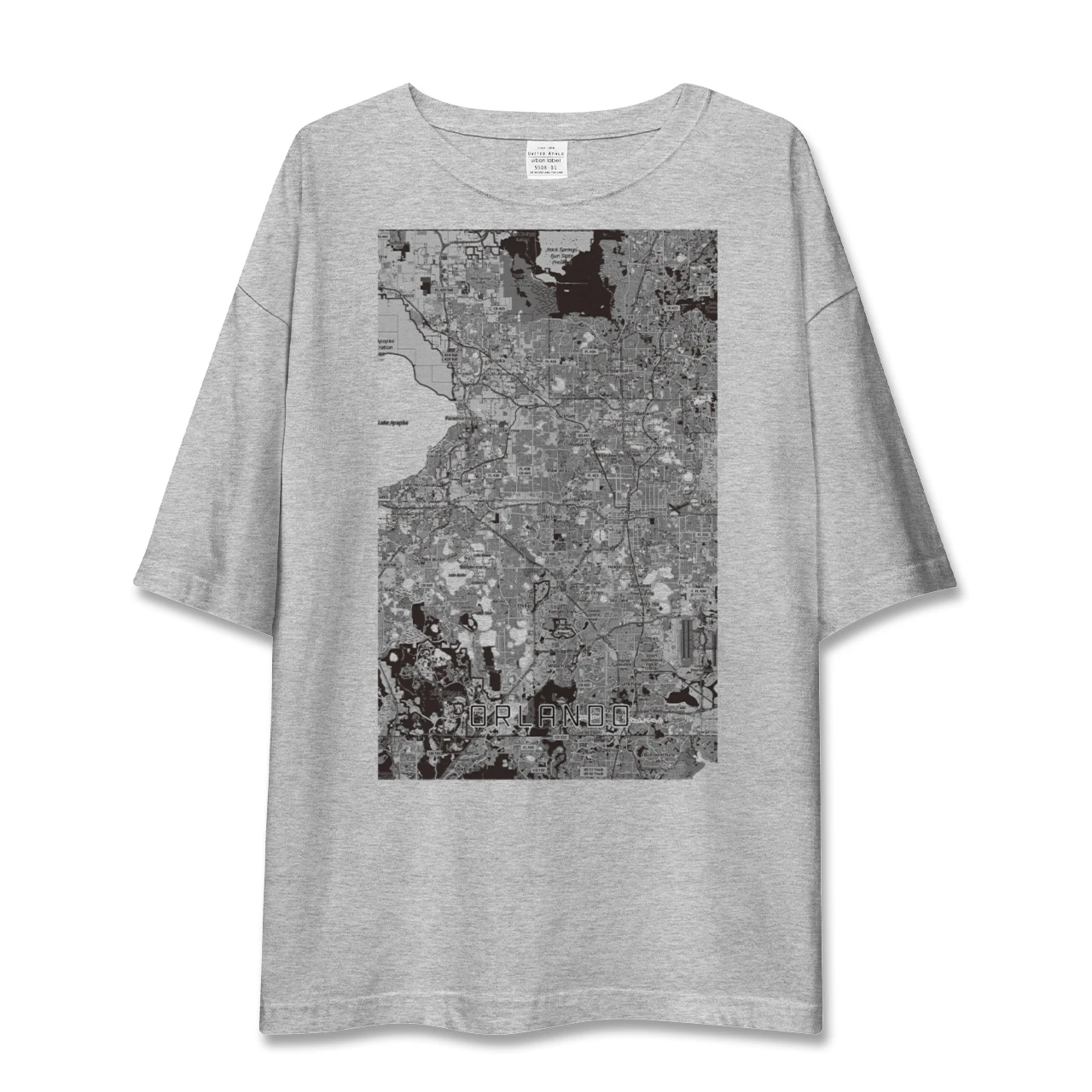 【オーランド（アメリカ）】地図柄ビッグシルエットTシャツ
