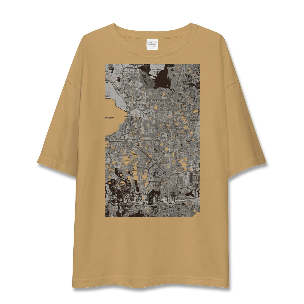 【オーランド（アメリカ）】地図柄ビッグシルエットTシャツ
