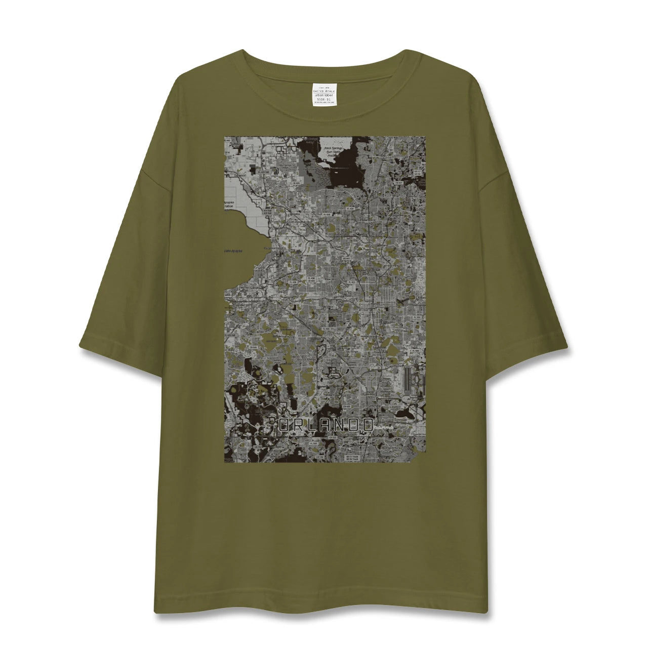 【オーランド（アメリカ）】地図柄ビッグシルエットTシャツ