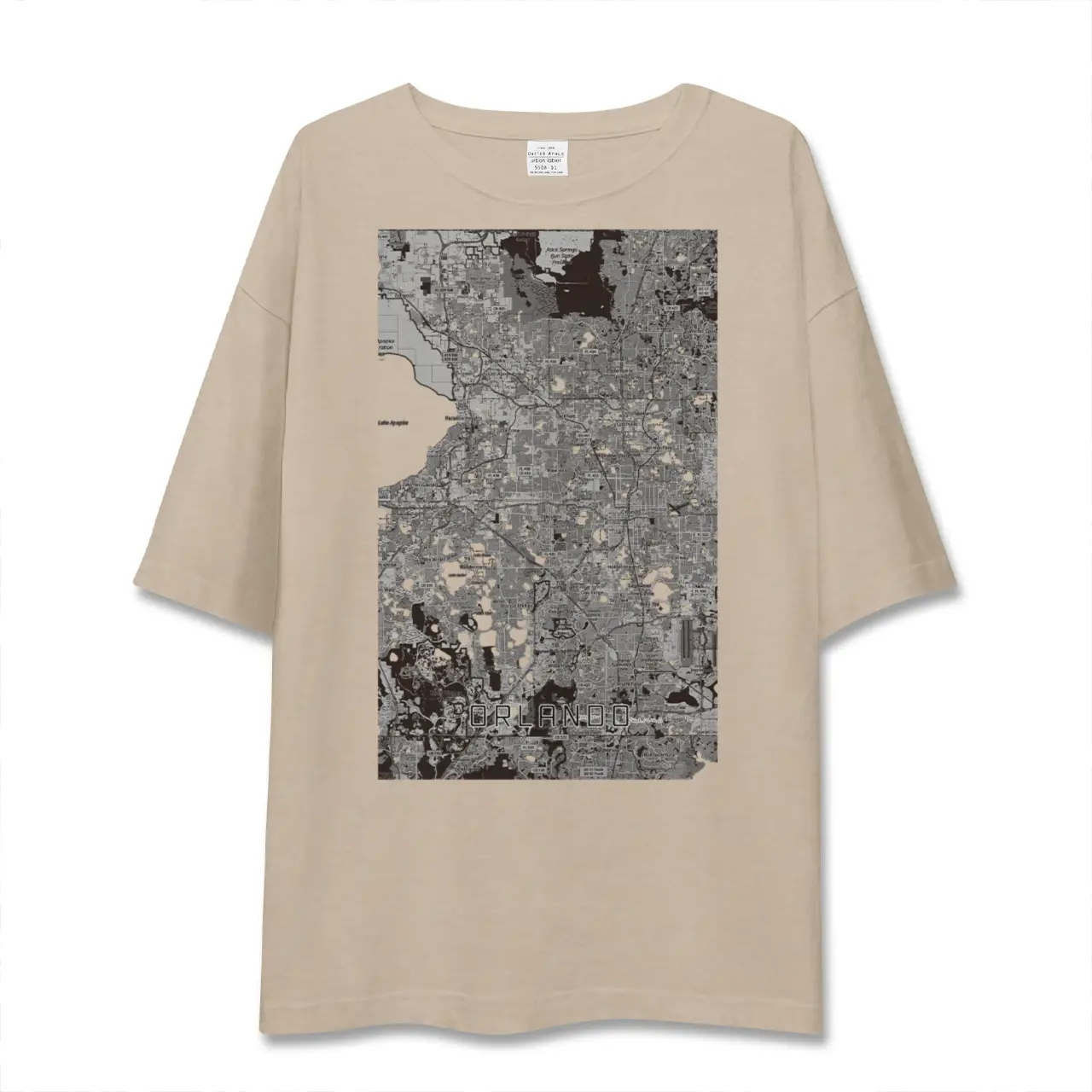 【オーランド（アメリカ）】地図柄ビッグシルエットTシャツ