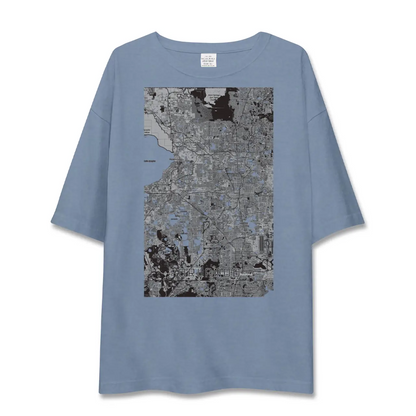 【オーランド（アメリカ）】地図柄ビッグシルエットTシャツ