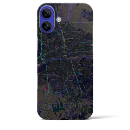 【オルレアン（フランス）】地図柄iPhoneケース（バックカバータイプ）