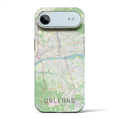 【オルレアン（フランス）】地図柄iPhoneケース（バックカバータイプ）