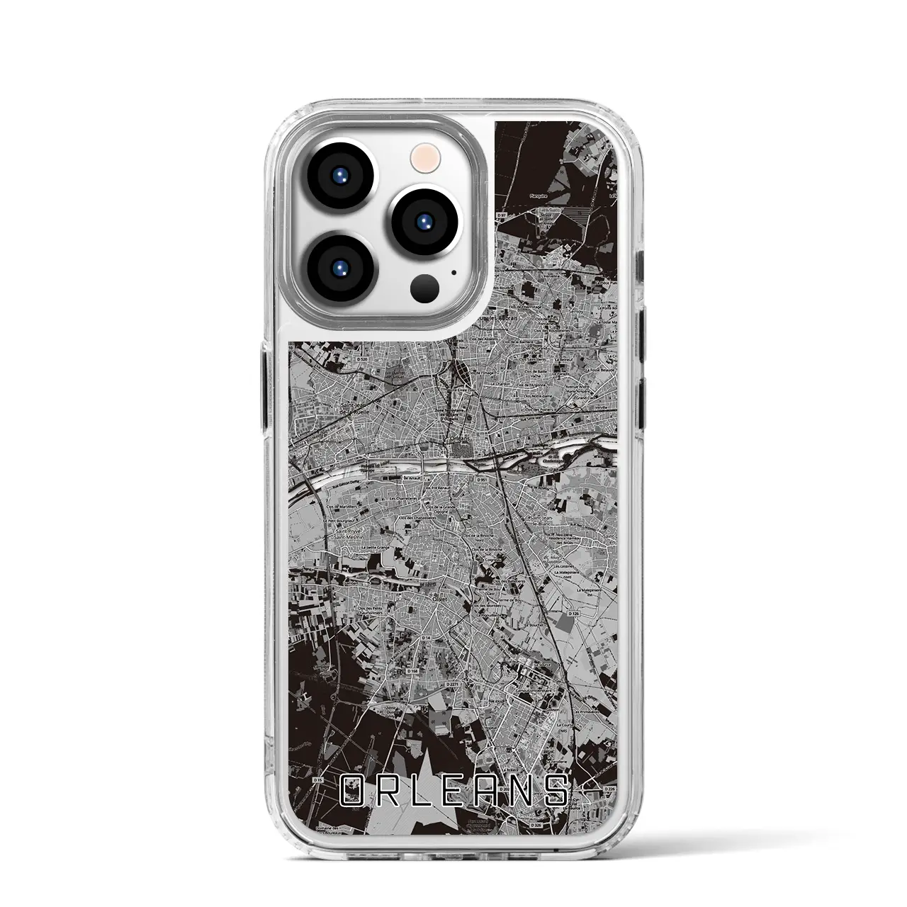 【オルレアン（フランス）】地図柄iPhoneケース（MagSafeタイプ）