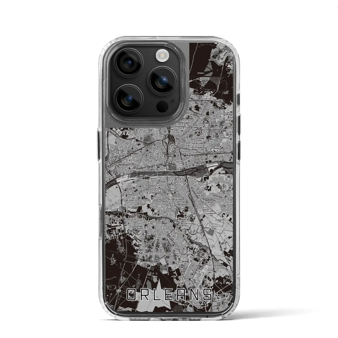 【オルレアン（フランス）】地図柄iPhoneケース（MagSafeタイプ）
