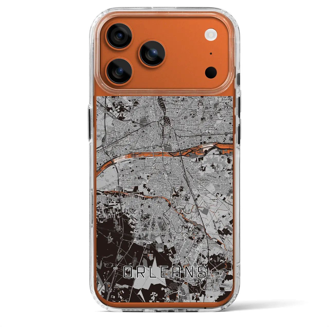 【オルレアン（フランス）】地図柄iPhoneケース（MagSafeタイプ）