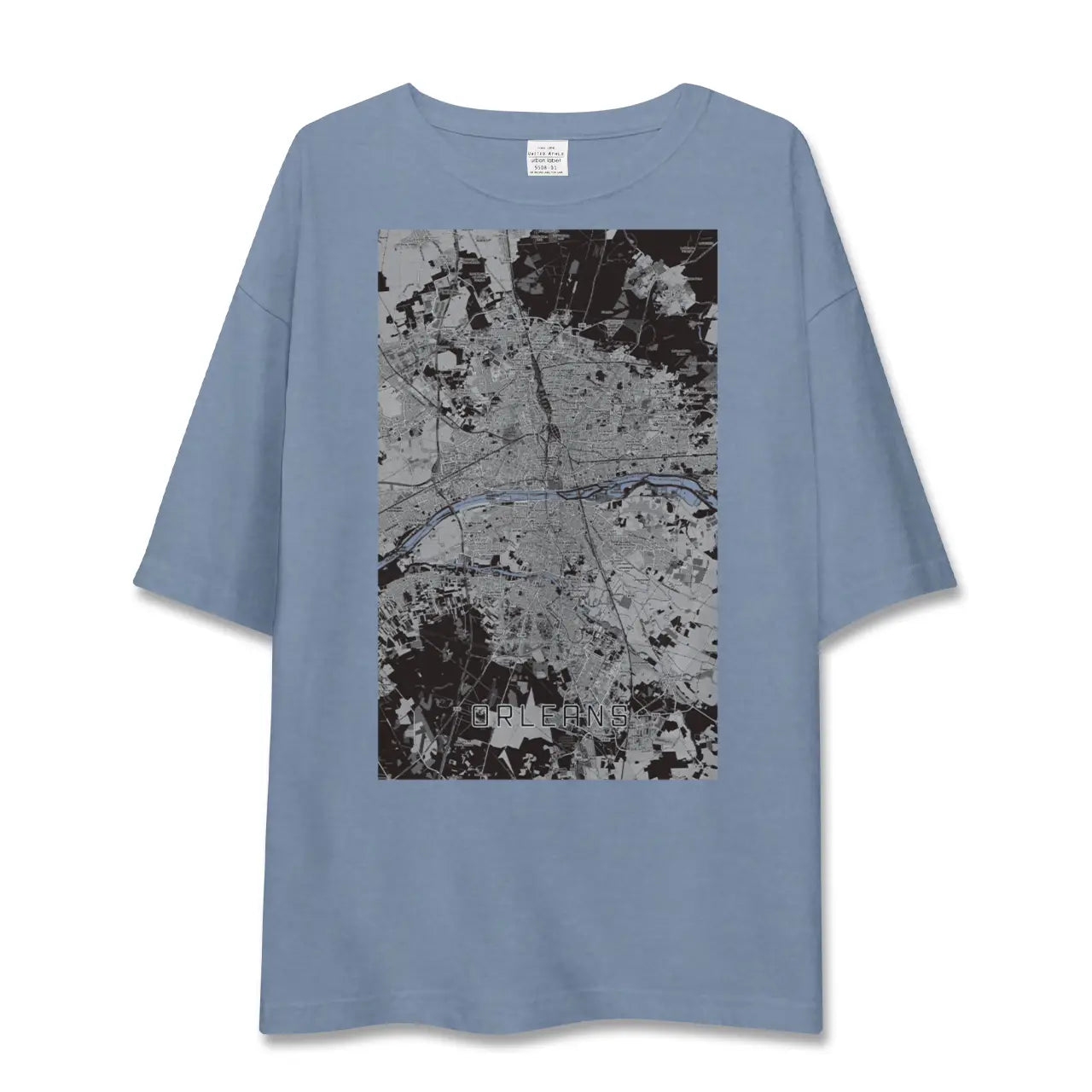 【オルレアン（フランス）】地図柄ビッグシルエットTシャツ