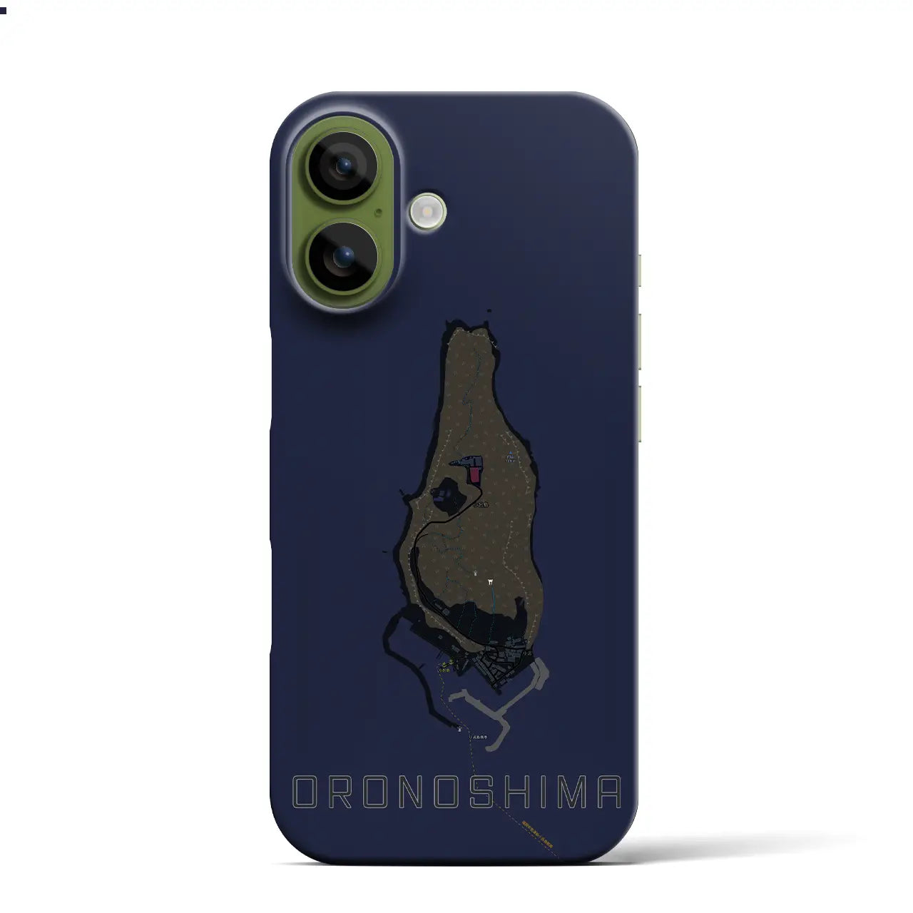 【小呂島（福岡県）】地図柄iPhoneケース（バックカバータイプ）