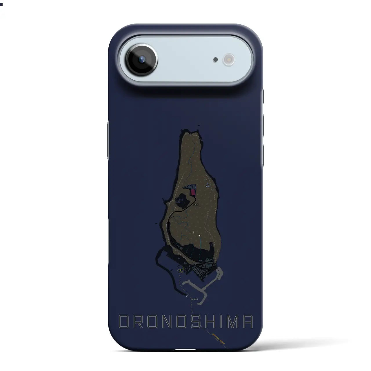 【小呂島（福岡県）】地図柄iPhoneケース（バックカバータイプ）