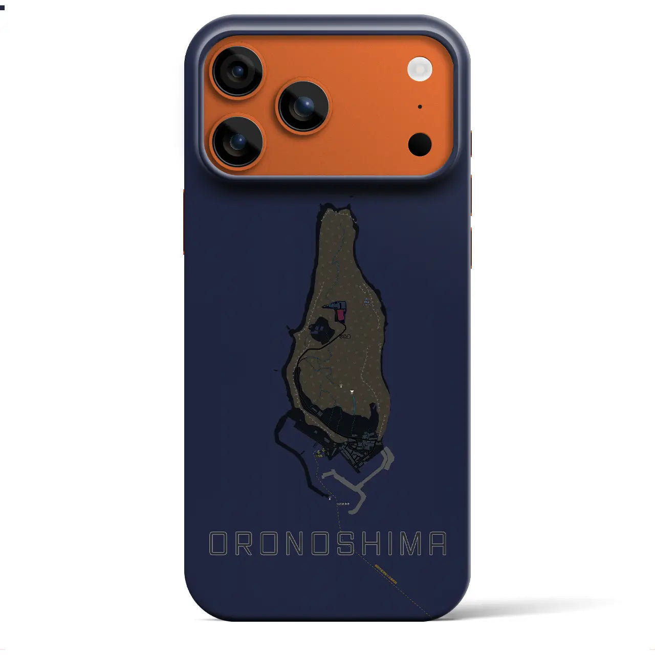 【小呂島（福岡県）】地図柄iPhoneケース（バックカバータイプ）