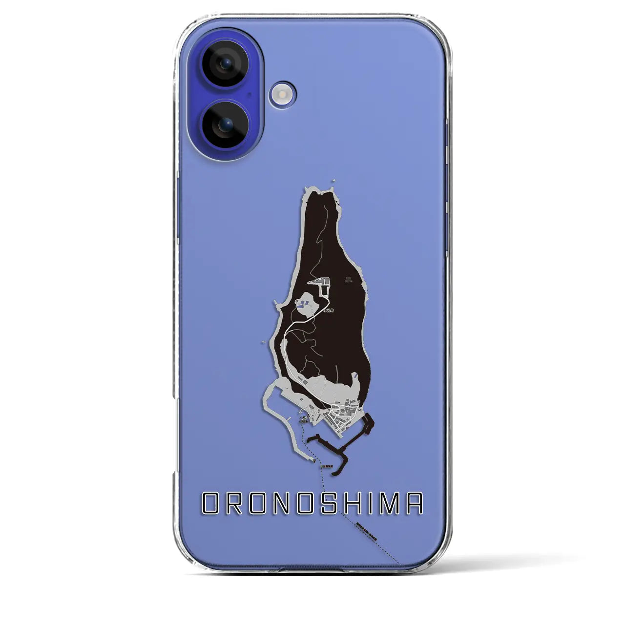 【小呂島（福岡県）】地図柄iPhoneケース（クリアタイプ）