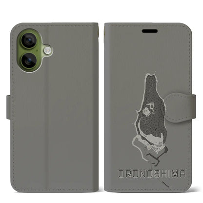 【小呂島（福岡県）】地図柄iPhoneケース（手帳タイプ）