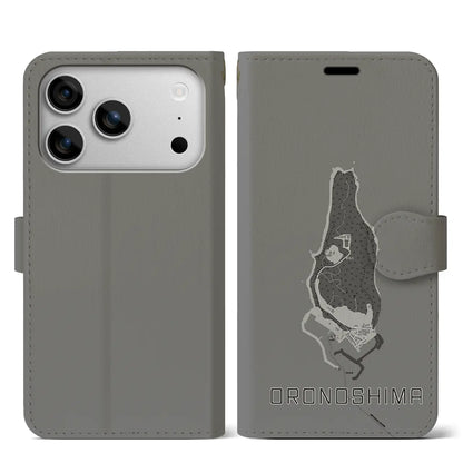 【小呂島（福岡県）】地図柄iPhoneケース（手帳タイプ）