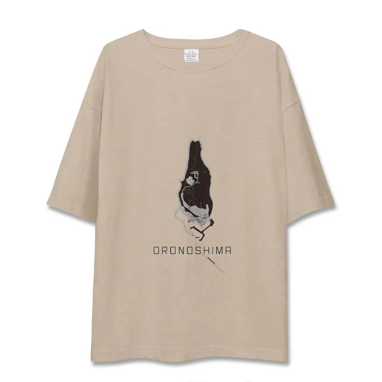 【小呂島（福岡県）】地図柄ビッグシルエットTシャツ