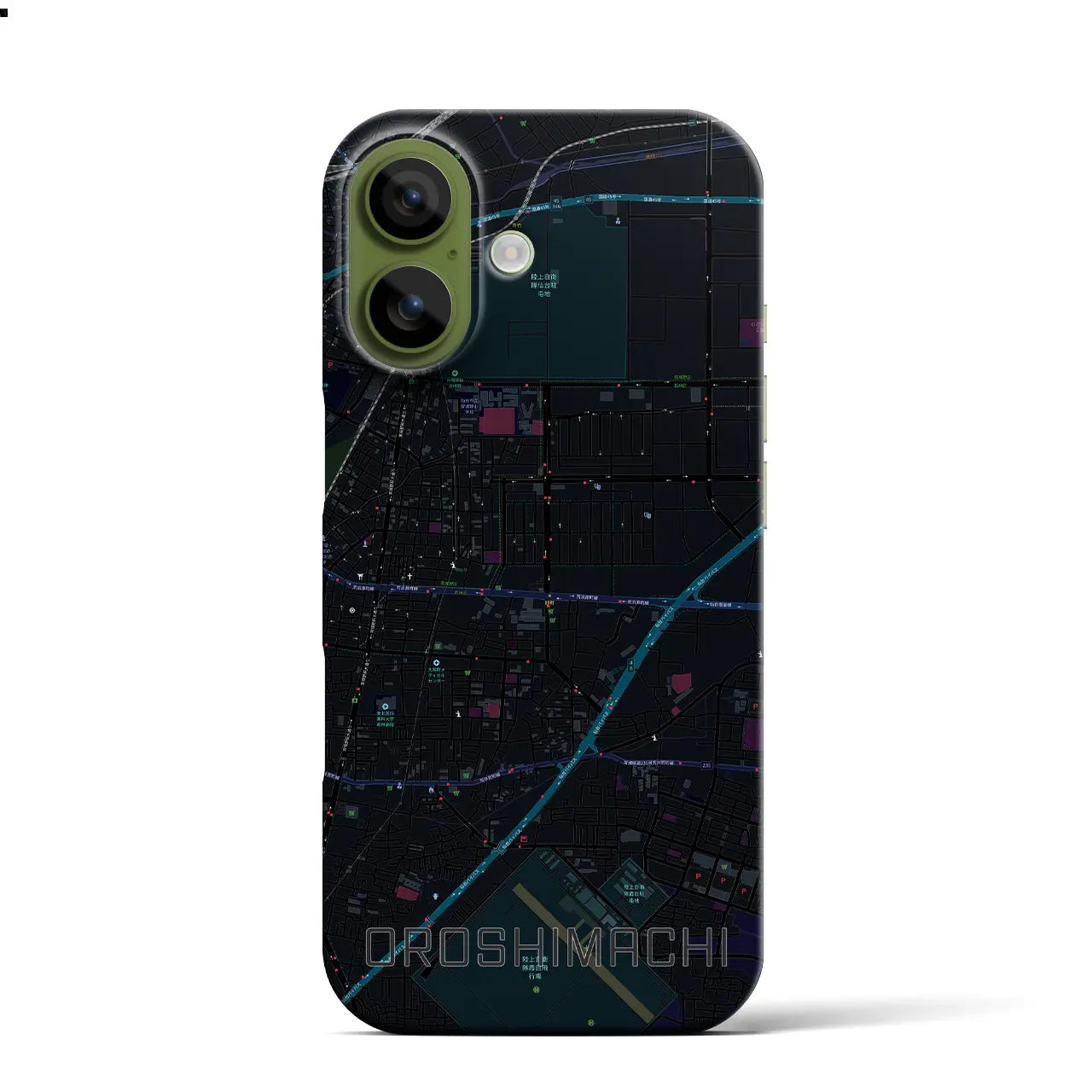 【卸町（宮城県）】地図柄iPhoneケース（バックカバータイプ）