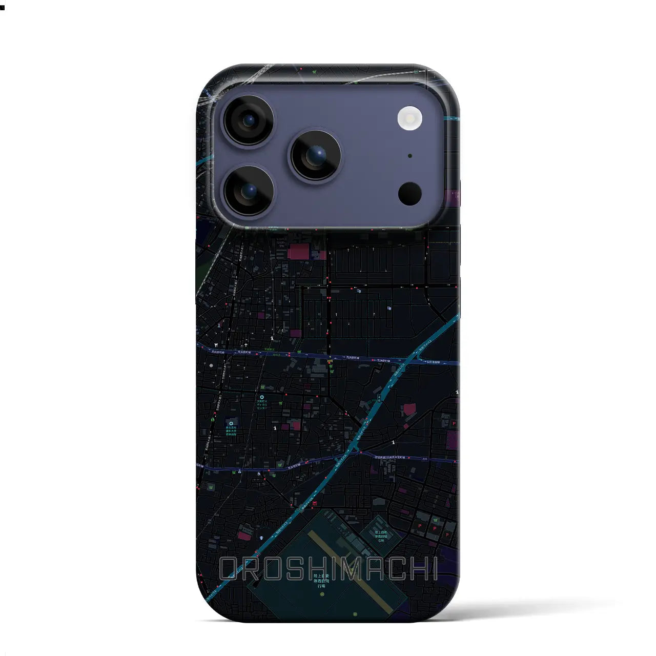 【卸町（宮城県）】地図柄iPhoneケース（バックカバータイプ）