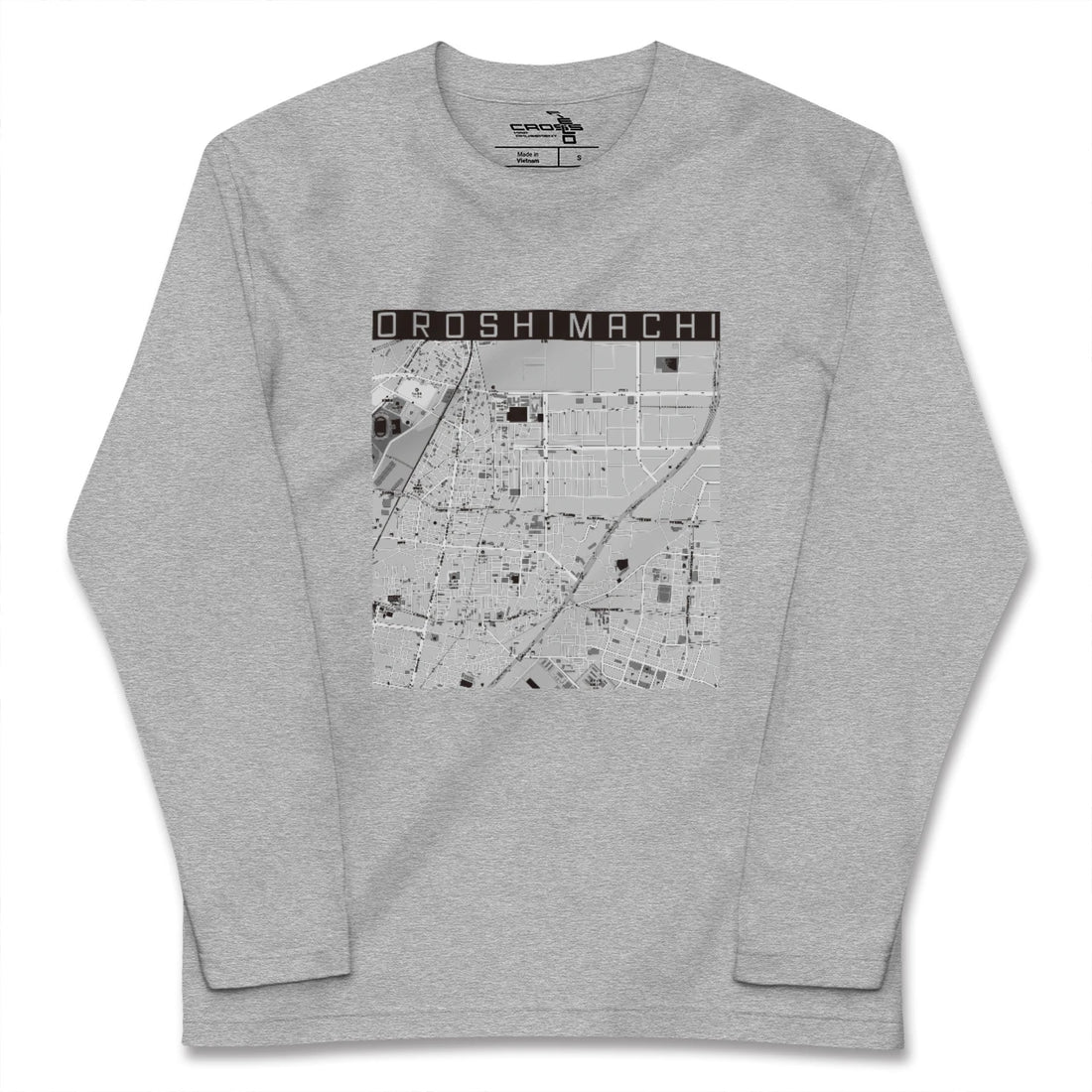 【卸町（宮城県）】地図柄ロングスリーブTシャツ