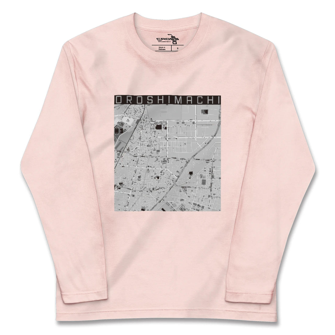 【卸町(宮城県)】地図柄ロングスリーブTシャツ