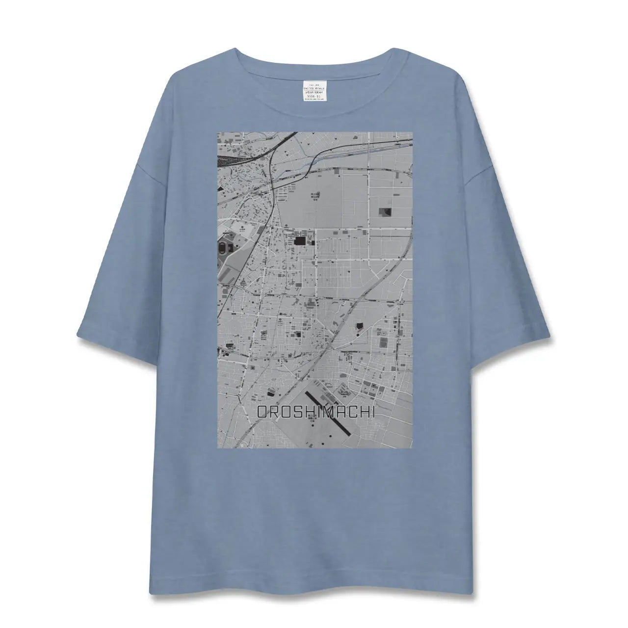 【卸町（宮城県）】地図柄ビッグシルエットTシャツ