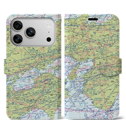 【大阪航空図（大阪府）】航空図iPhoneケース（手帳タイプ）