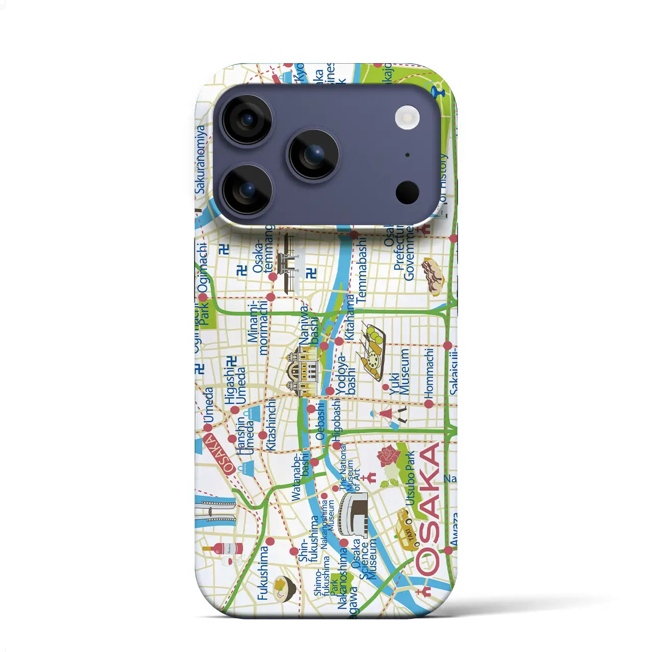 【大阪】イラストマップiPhoneケース（バックカバータイプ）