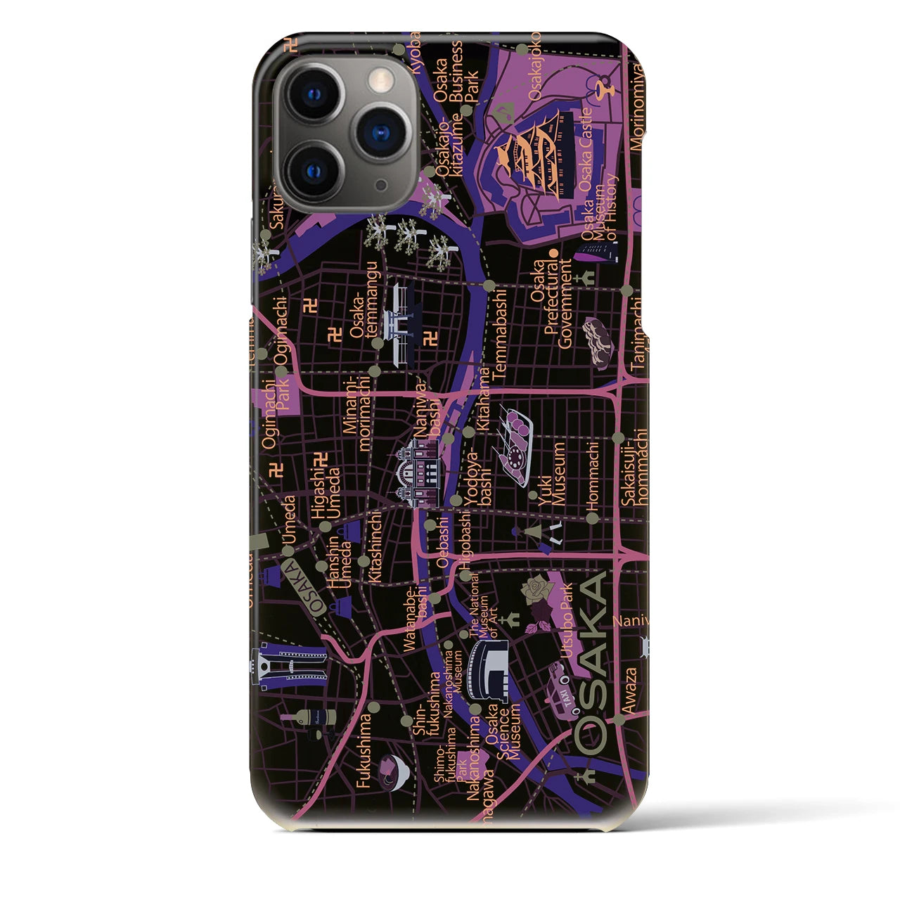 【大阪】イラストマップiPhoneケース（バックカバータイプ）