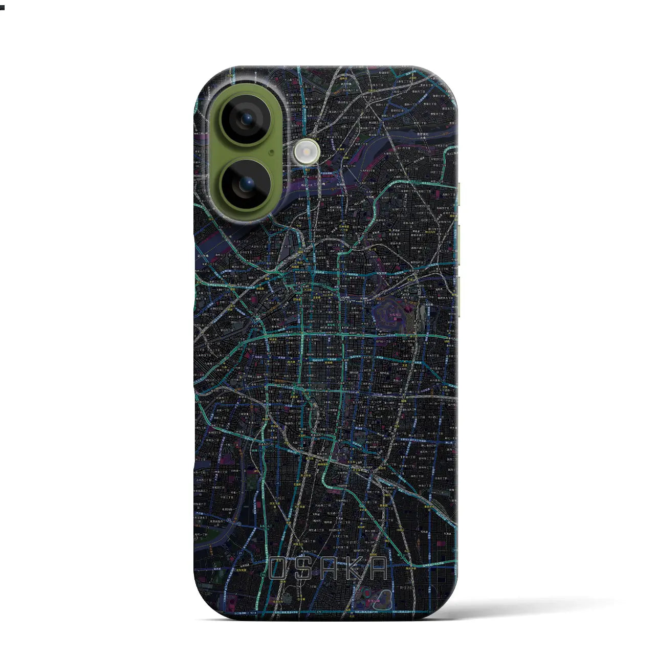 【大阪（大阪府）】地図柄iPhoneケース（バックカバータイプ）