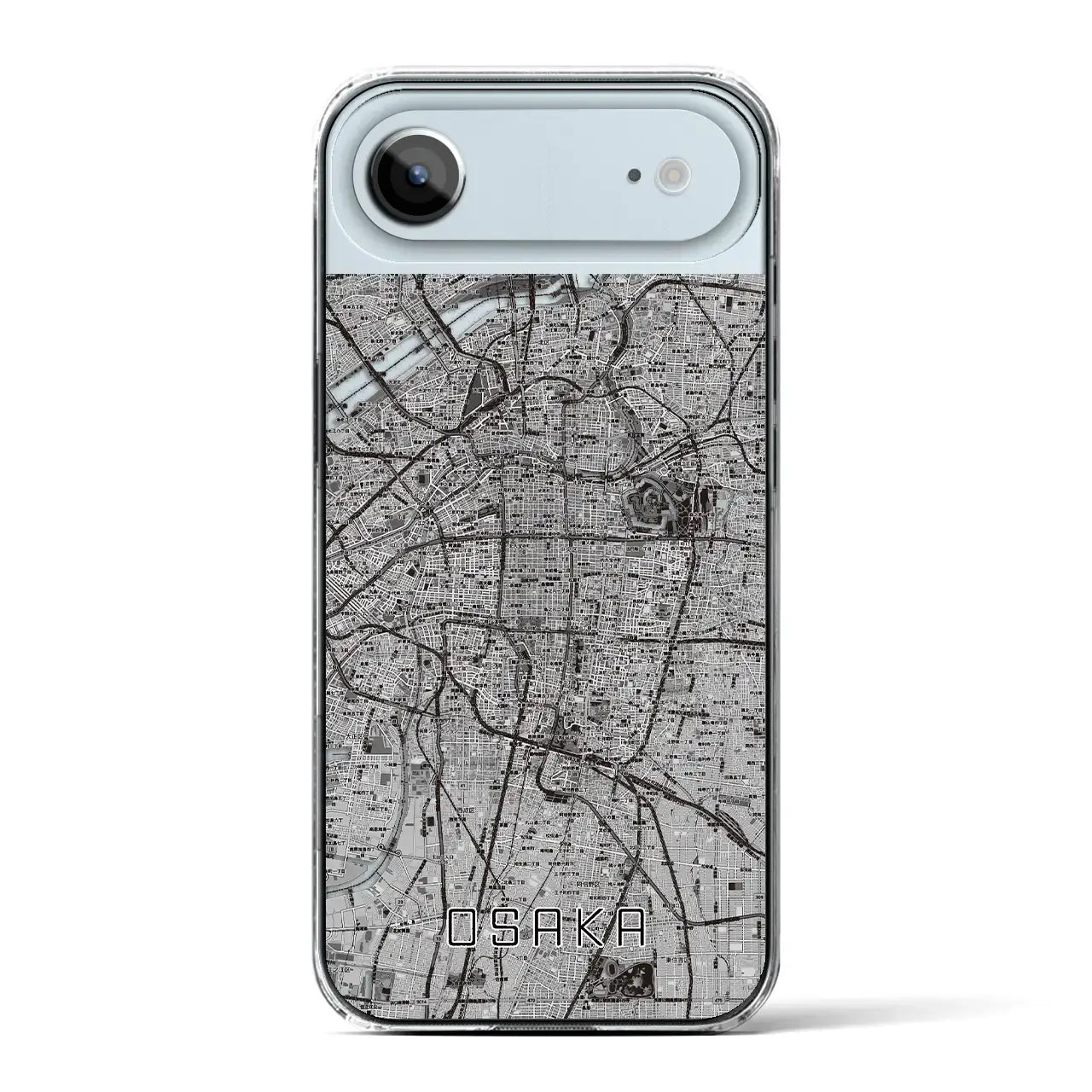 【大阪（大阪府）】地図柄iPhoneケース（クリアタイプ）