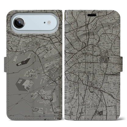 【大阪（大阪府）】地図柄iPhoneケース（手帳タイプ）