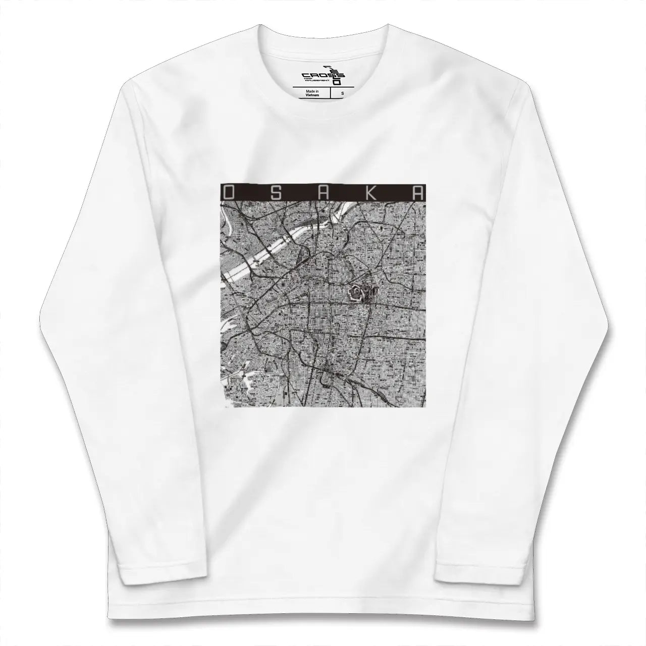 【大阪（大阪府）】地図柄ロングスリーブTシャツ