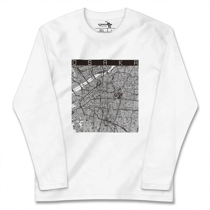 【大阪（大阪府）】地図柄ロングスリーブTシャツ